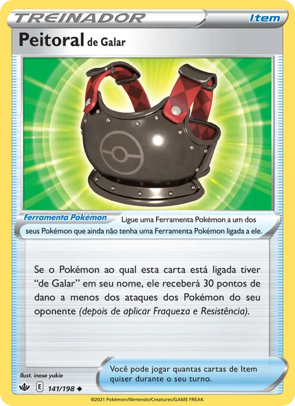 Peitoral de Galar #141 — Reinado Arrepiante (Reverse Holo)