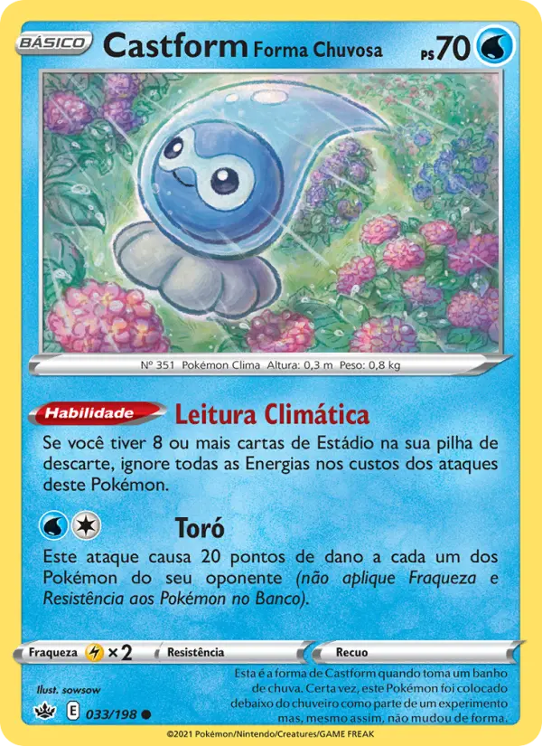 Castform Forma Chuvosa #033 — Reinado Arrepiante