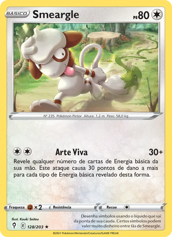 Smeargle #128 — Céus em Evolução (Reverse Holo)