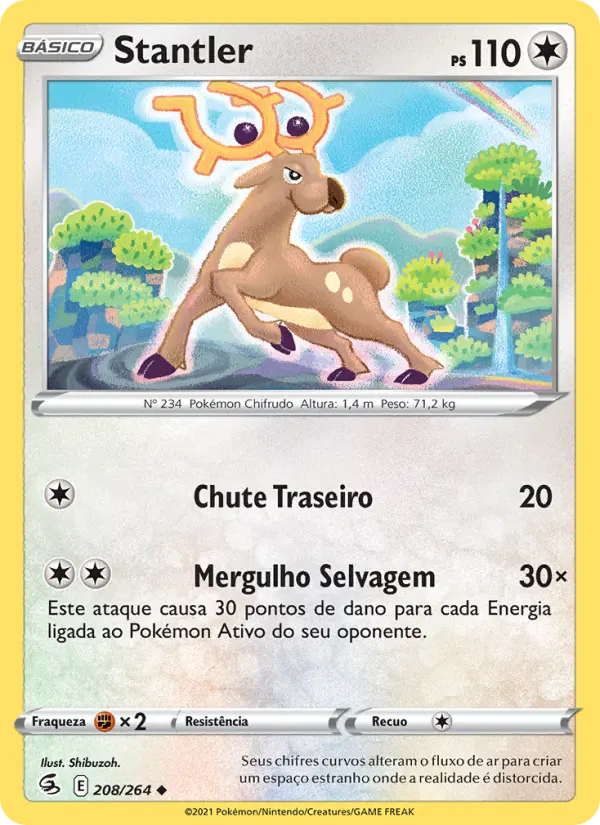 Stantler #208 — Golpe Fusão (Reverse Holo)