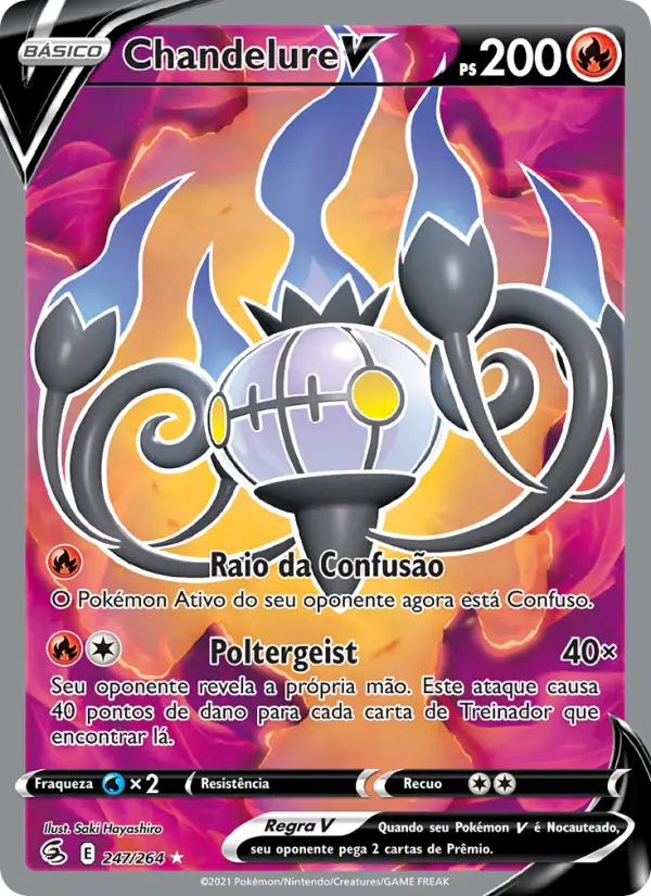 Chandelure V #247 — Golpe Fusão