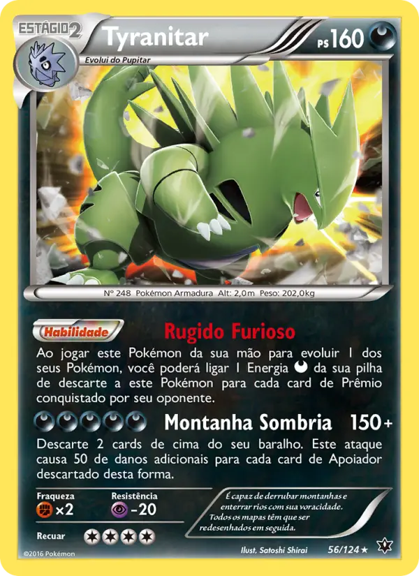 Tyranitar #56 — Fusão de Destinos (Reverse Holo)
