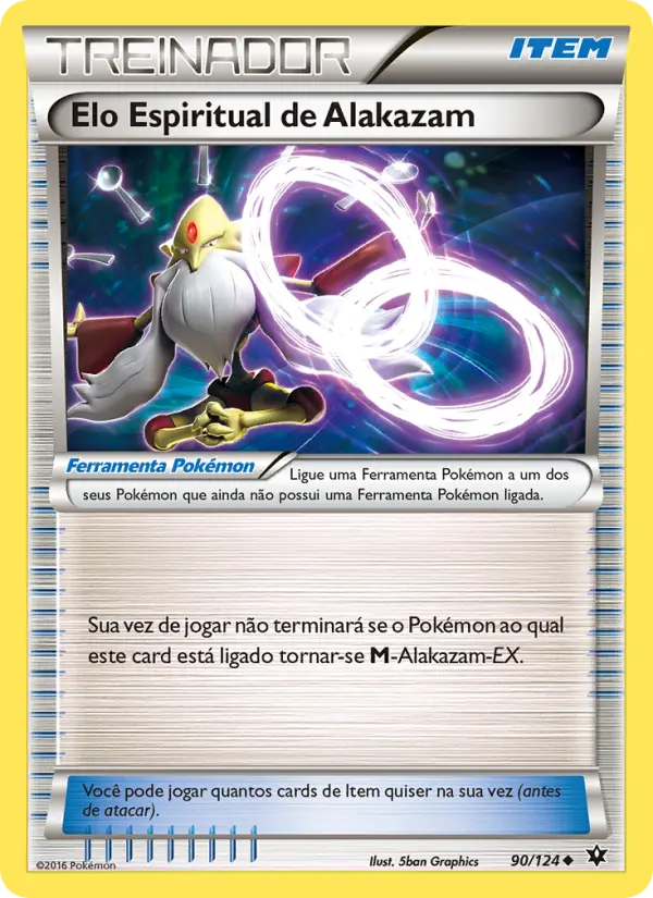 Elo Espiritual de Alakazam #90 — Fusão de Destinos (Reverse Holo)