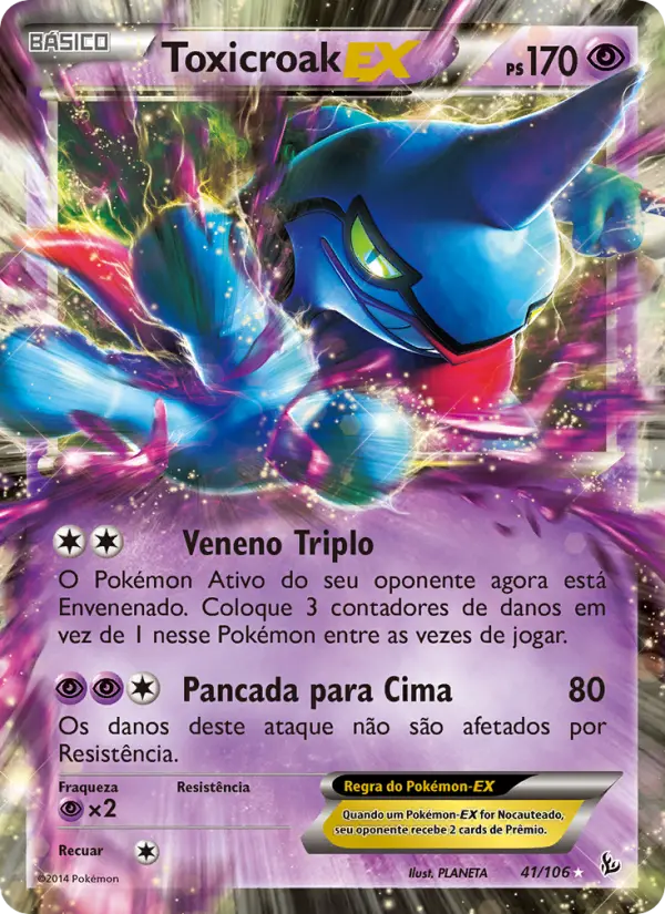 Toxicroak EX #41 — Flash de Fogo