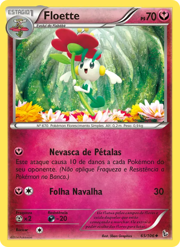 Floette #65 — Flash de Fogo (Reverse Holo)