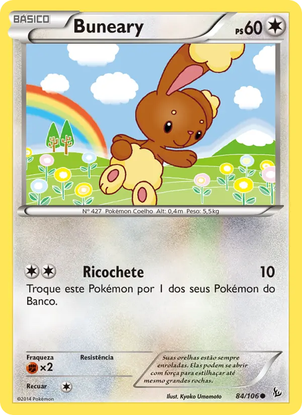 Buneary #84 — Flash de Fogo (Reverse Holo)