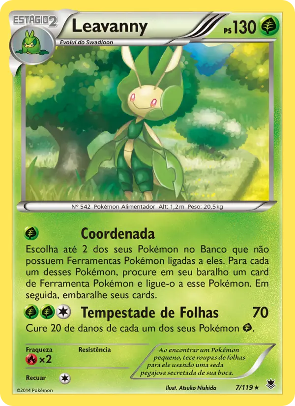 Leavanny #7 — Força Fantasma (Reverse Holo)