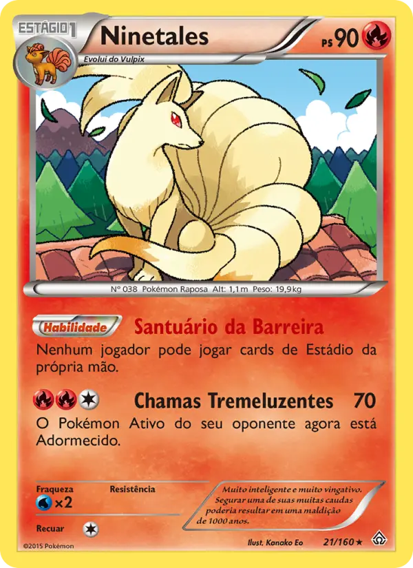 Ninetales #21 — Conflito Primitivo (Reverse Holo)