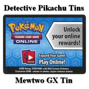 Online Code Card (Detective Pikachu Tins: Mewtwo GX Tin) #null