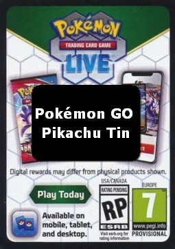 Live Code Card (Pikachu Tin) #null