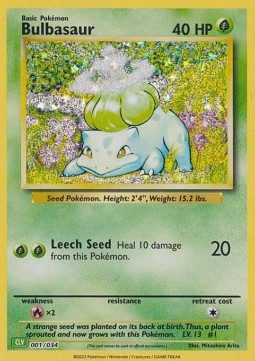 Bulbasaur #001 — Pokémon Trading Card Game Classic: Venusaur & Lugia ex Deck