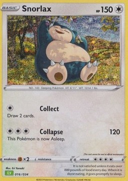 Snorlax #016 — Pokémon Trading Card Game Classic: Venusaur & Lugia ex Deck