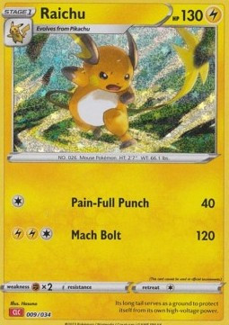 Raichu #009 — Pokémon Trading Card Game Classic: Charizard & Ho-Oh ex Deck