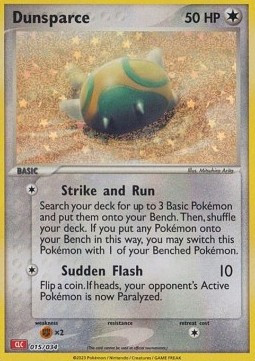 Dunsparce #015 — Pokémon Trading Card Game Classic: Charizard & Ho-Oh ex Deck