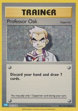 Professor Oak #025 — Pokémon Trading Card Game Classic: Blastoise & Suicune ex Deck