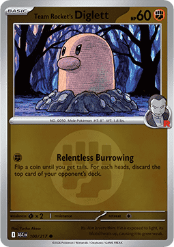 Team Rocket's Diglett #100