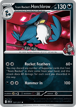 Team Rocket's Honchkrow #127
