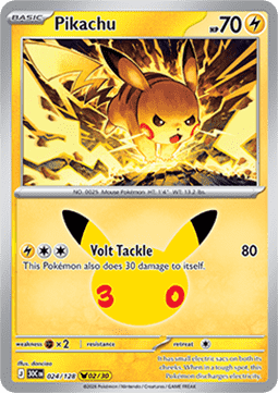 Pikachu (30C 024) #024 — 30th Celebration