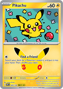 Pikachu (30C 029) #029 — 30th Celebration