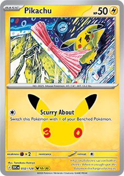 Pikachu (30C 032) #032 — 30th Celebration