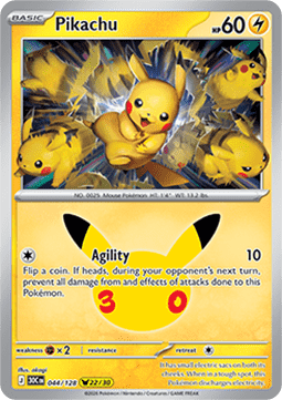 Pikachu (30C 044) #044 — 30th Celebration