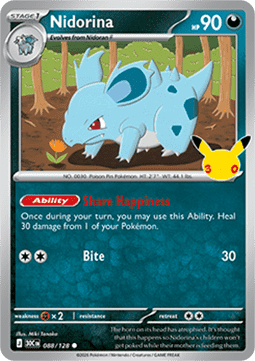 Nidorina (30C 088) #088 — 30th Celebration
