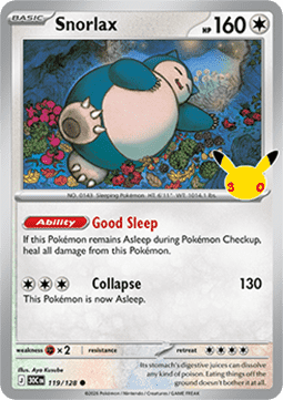 Snorlax (30C 119) #119 — 30th Celebration