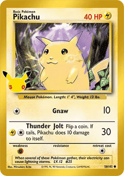 Pikachu (30C BS 58) #58 — 30ᵉ Anniversaire