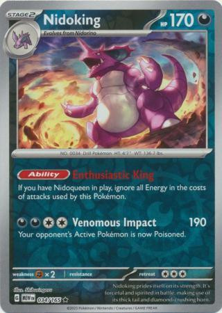 Nidoking #034 — 151 (Reverse Holo)
