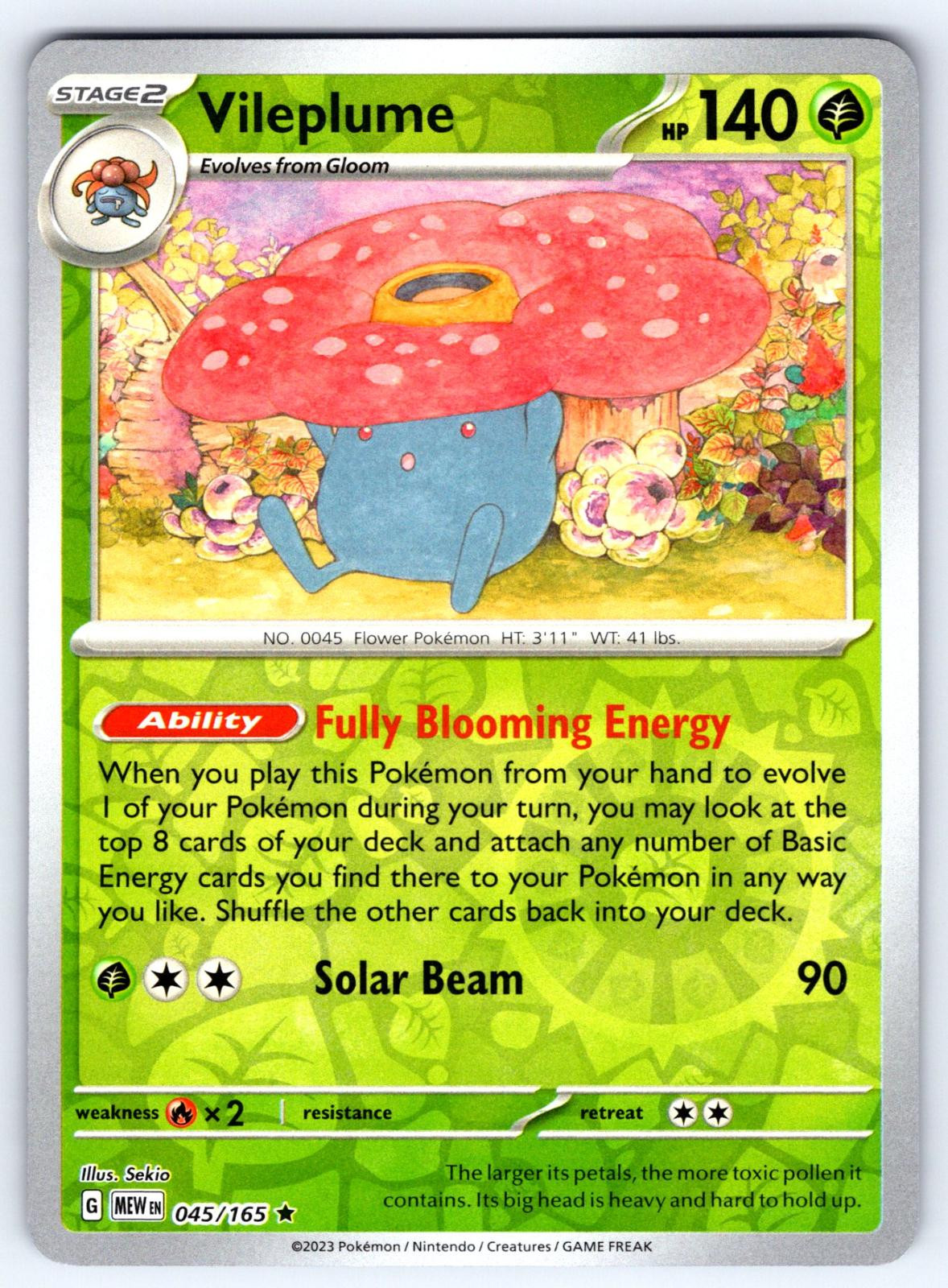 Vileplume #045 — 151 (Reverse Holo)