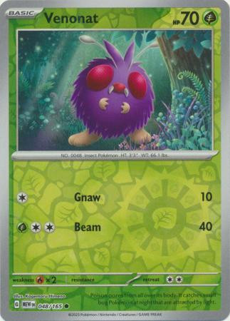 Venonat #048 — 151 (Reverse Holo)