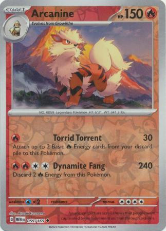 Arcanine #059 — 151 (Reverse Holo)