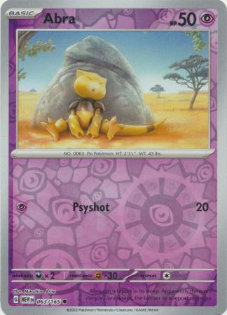 Abra #063 — 151 (Reverse Holo)