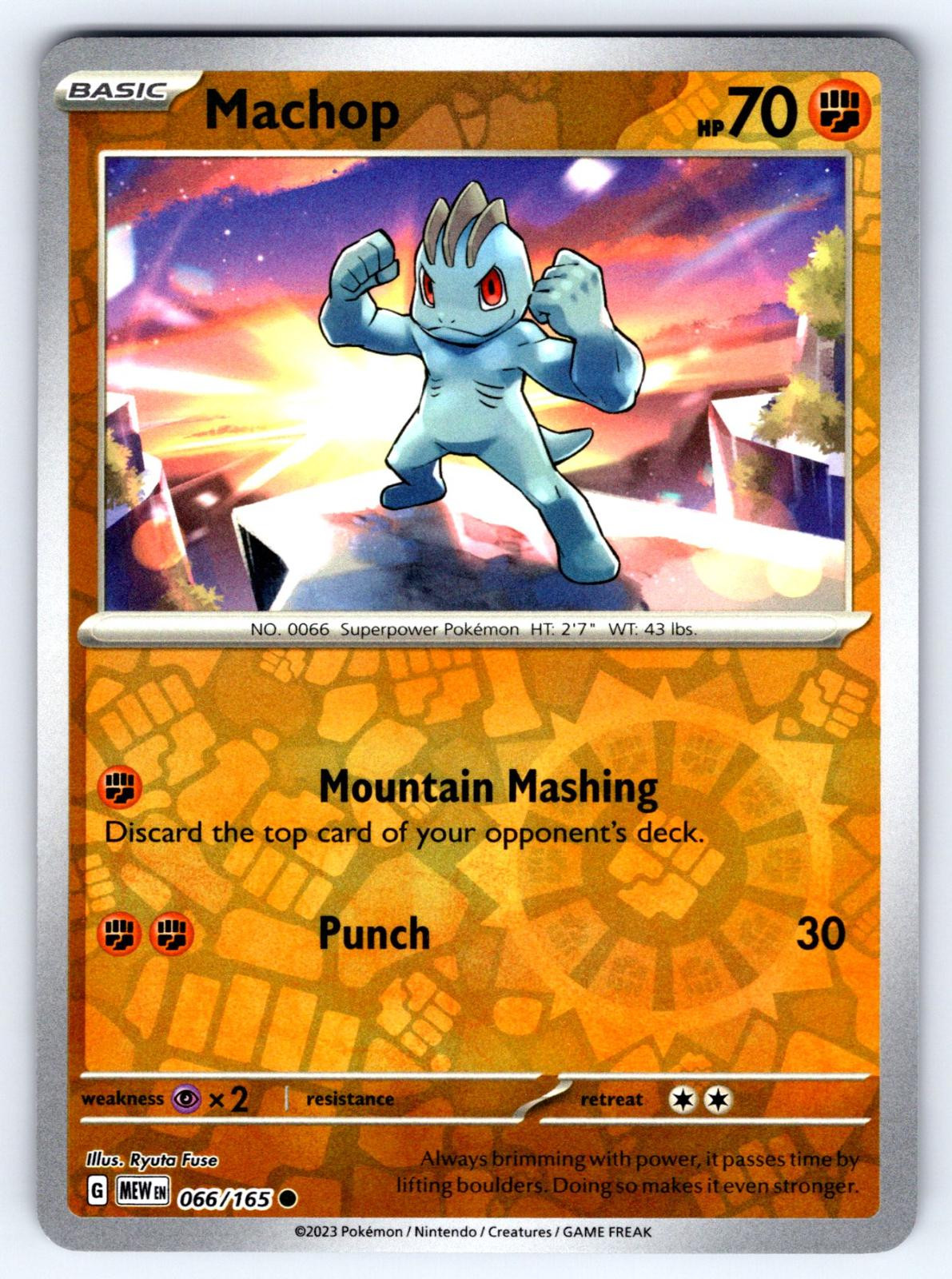 Machop #066 — 151 (Reverse Holo)