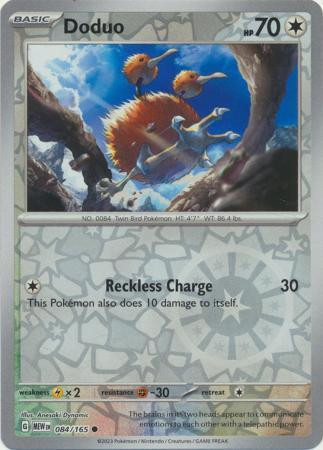 Doduo #084 — 151 (Reverse Holo)
