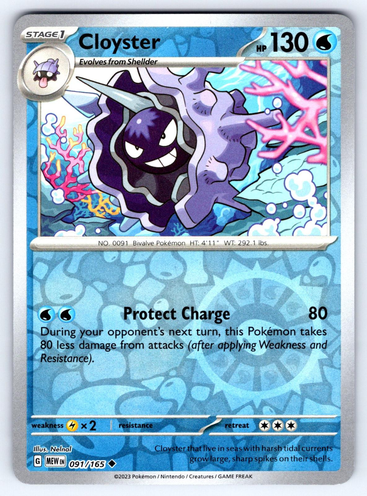Cloyster #091 — 151 (Reverse Holo)