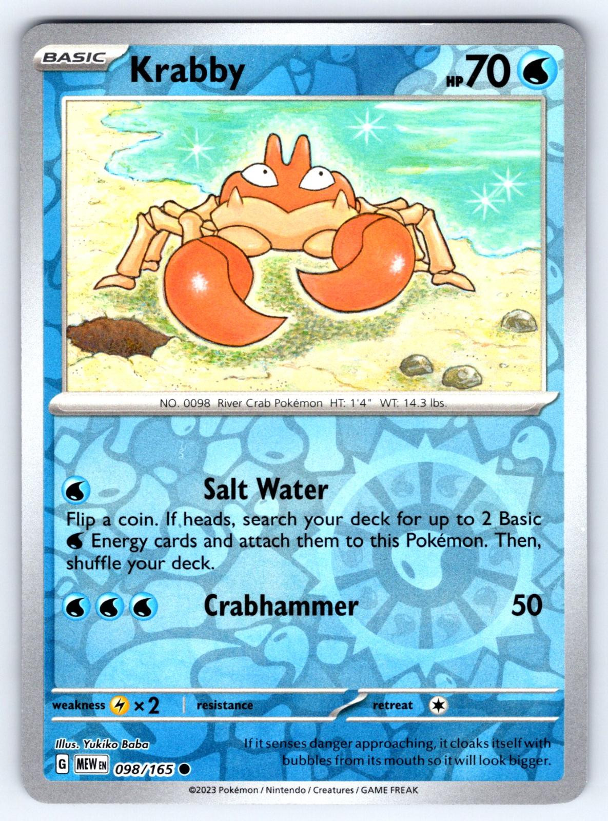 Krabby #098 — 151 (Reverse Holo)