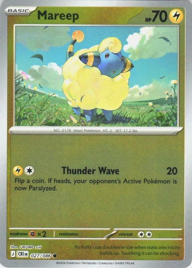 Mareep #027 — Chaos Rising (Reverse Holo)