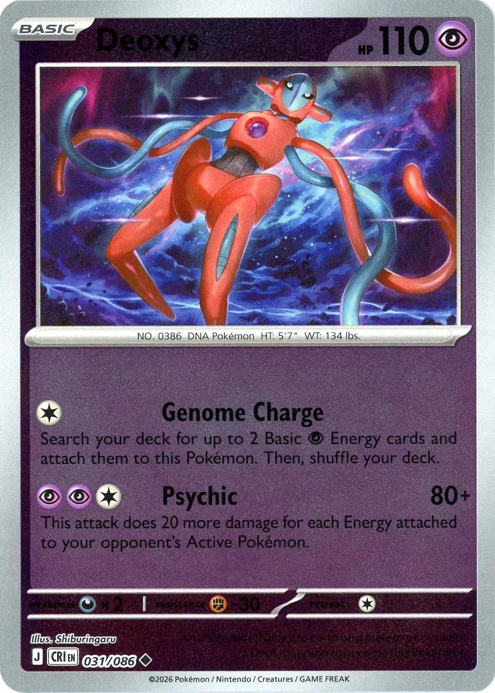 Deoxys #031 — Chaos Rising (Reverse Holo)
