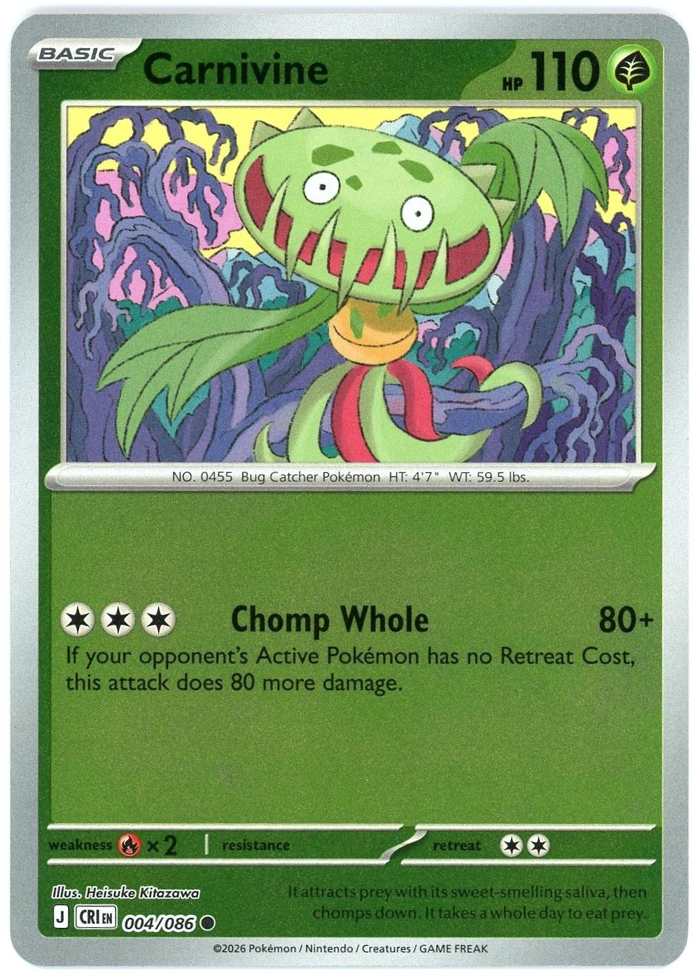 Carnivine #004 — Chaos Rising (Reverse Holo)