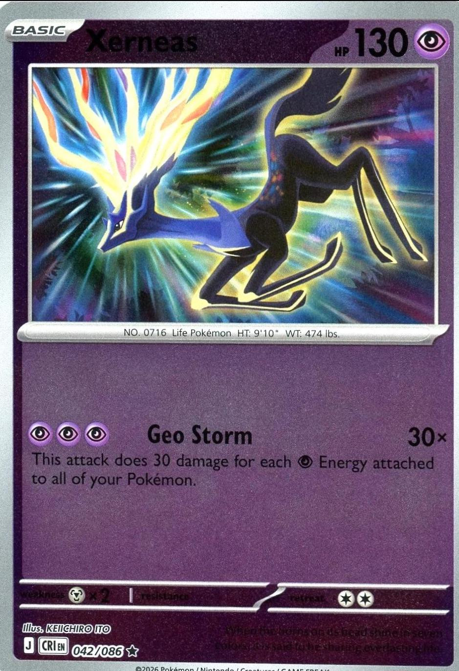 Xerneas #042 — Chaos Rising (Reverse Holo)