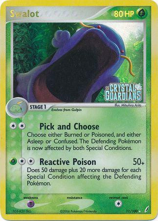 Swalot #11 — EX Crystal Guardians (Reverse Holo)