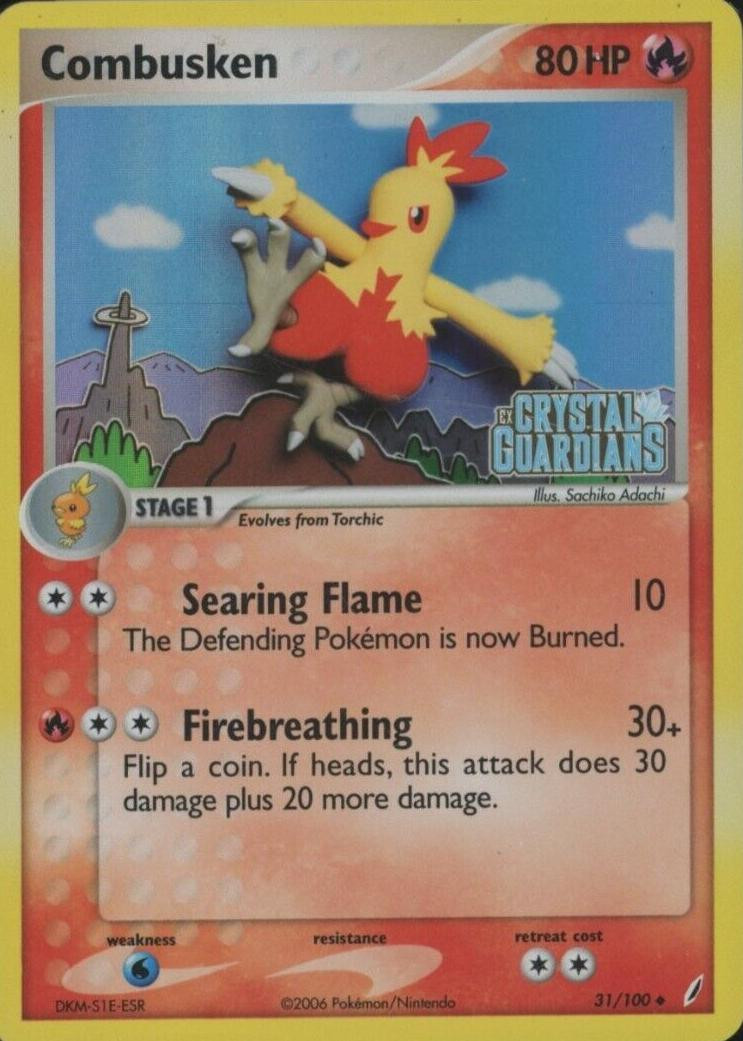 Combusken #31 — EX Crystal Guardians (Reverse Holo)
