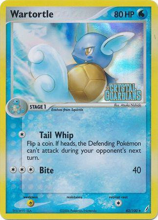 Wartortle #43 — EX Crystal Guardians (Reverse Holo)