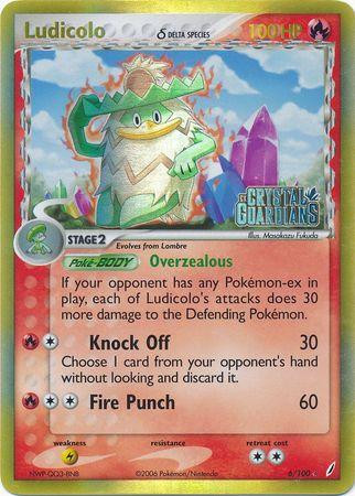 Ludicolo #6 — EX Crystal Guardians (Reverse Holo)