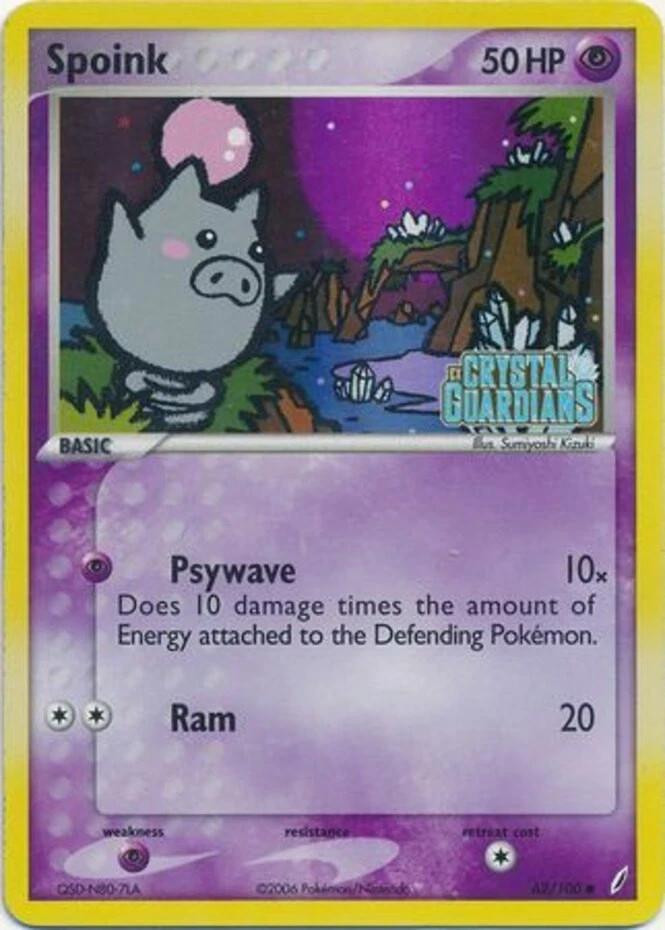 Spoink #62 — EX Crystal Guardians (Reverse Holo)
