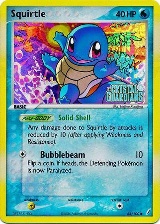 Squirtle #64 — EX Crystal Guardians (Reverse Holo)