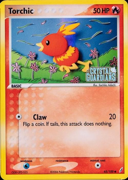 Torchic #65 — EX Crystal Guardians (Reverse Holo)