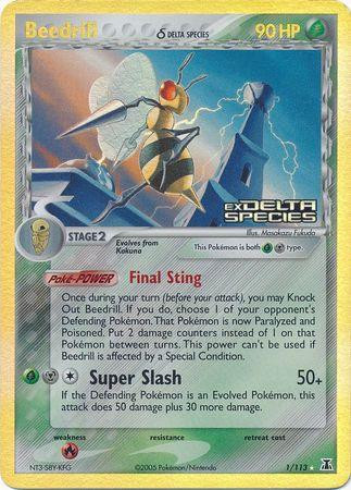 Beedrill #1 — EX Delta Species (Reverse Holo)