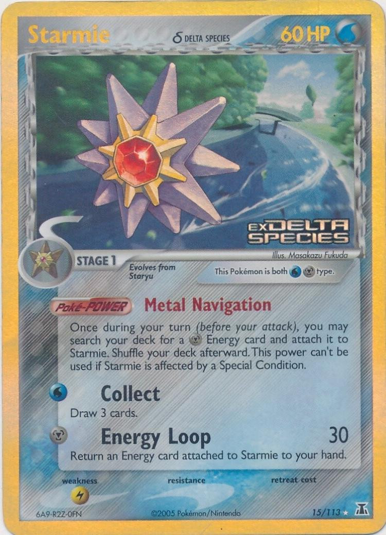 Starmie #15 — EX Delta Species (Reverse Holo)